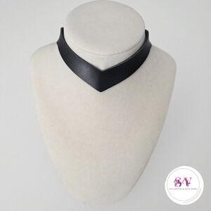 Faux Leather Black Choker